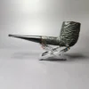 Imported Briar Sandblasted Large Billiard Estate Briar Pipe, Other Estates - Image 5