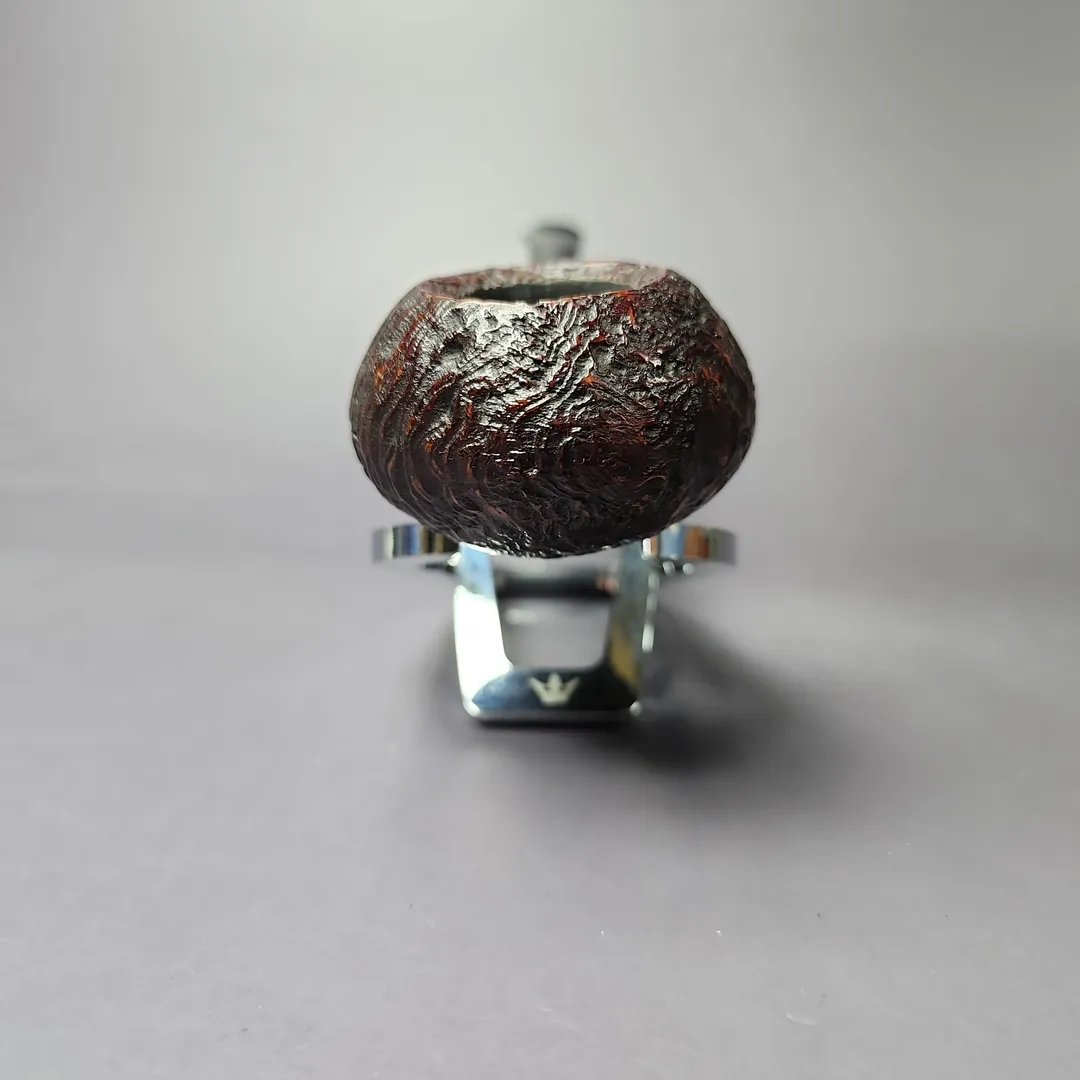 HS Studio Sandblasted Long Shank Acorn w/ Boxwood Estate Briar Pipe, Unsmoked - Image 5