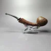 HS Studio Sandblasted Long Shank Acorn w/ Plateaux Estate Briar Pipe, Unsmoked - Image 5