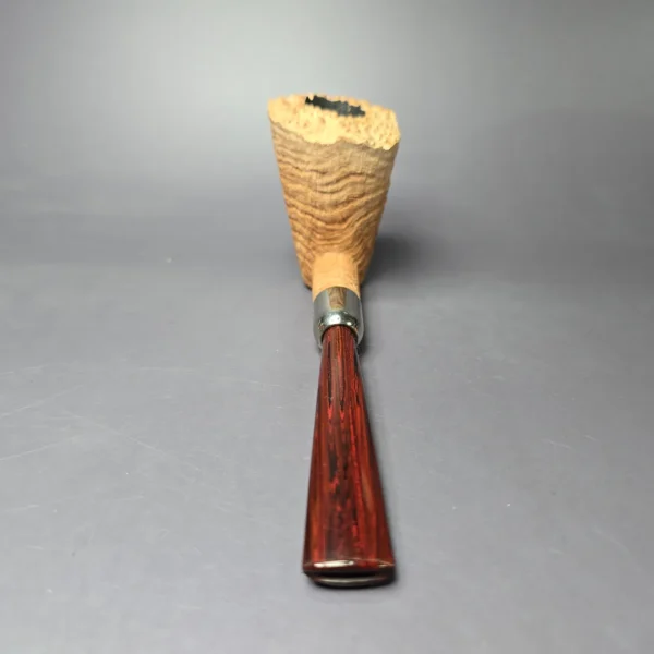 Pipe Tristan XL Natural Sandblast Dublin Sitter w/ Silver Handmade Briar Pipe, New - Image 5