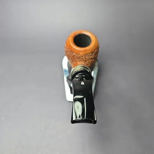 Rinaldo Skipper YYYY (3) Rusticated Acorn w/ Silver Estate Briar Pipe, Italian Estates - Image 5