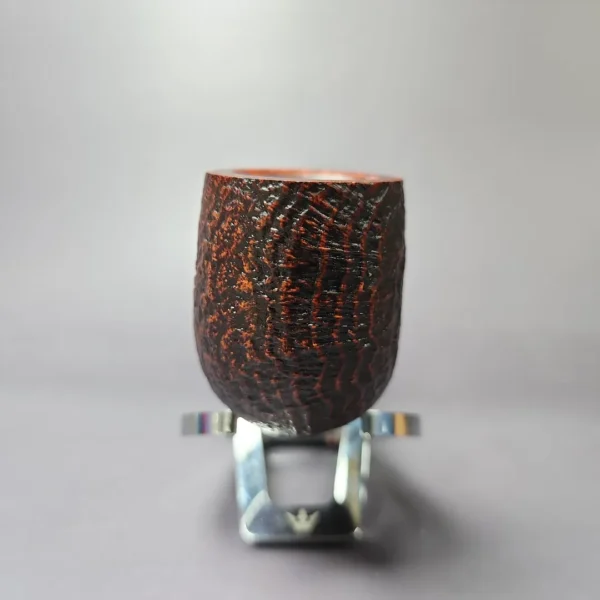 Caesare Barontini Padua 02 Sandblasted Lovat Estate Briar Pipe, Unsmoked, 9mm - Image 5
