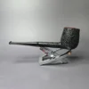 J Mouton Partially Sandblasted Liverpool Handmade Briar Pipe, New - Image 5