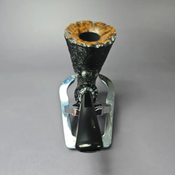 J Mouton Partially Sandblasted Dublin w/ Mammoth Molar Handmade Briar Pipe, New - Image 5