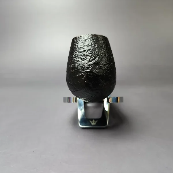 Ceasare Barontini Vulcano 05 Sandblasted Bent Billiard Estate Briar Pipe, Unsmoked, 9mm - Image 5