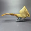 MBSD Meerschaum Masters by Kenan XL Skull Block Meerschaum Pipe, New - Image 5