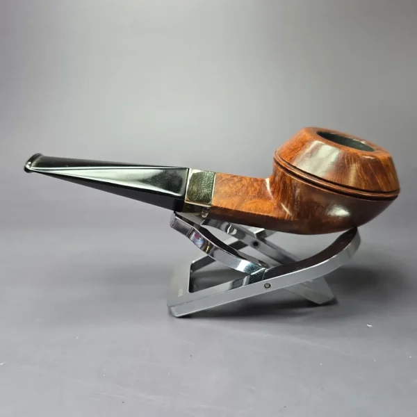 Dunhill 1950 R (Root Briar) O w/14k Gold Smooth Bulldog Estate Briar Pipe, English Estates - Image 5