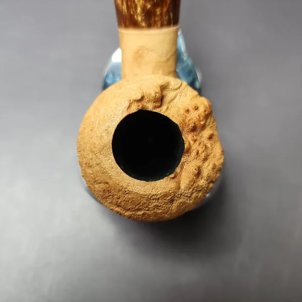 Reum Pipes Natural Sandblasted Dublin w/ Resin Stem Briar Pipe, New - Image 6