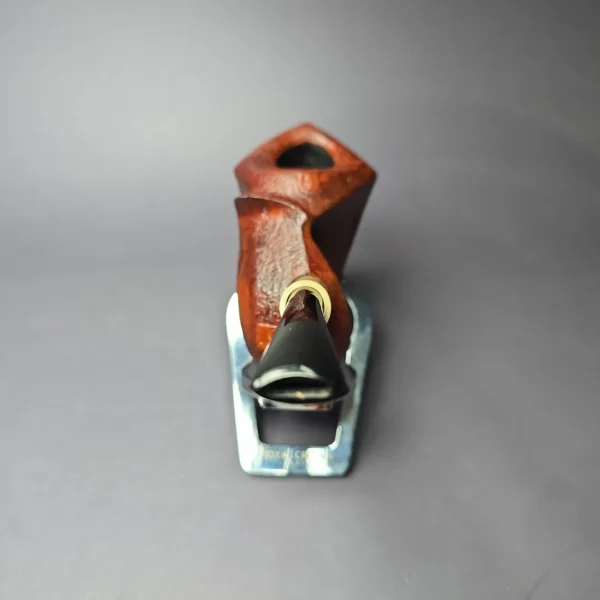 SU Pipes Sandblasted Speared Fish w/ Boxwood & Case Handmade Briar Pipe, New - Image 6
