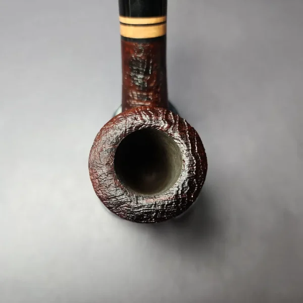 Chacom Erica 1205 Sandblasted Bent Billiard Estate Briar Pipe, Unsmoked - Image 6