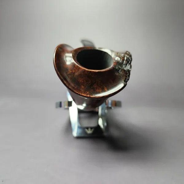 HS Studio Smooth Reverse Calabash Horn Estate Briar Pipe, Unsmoked - Image 6