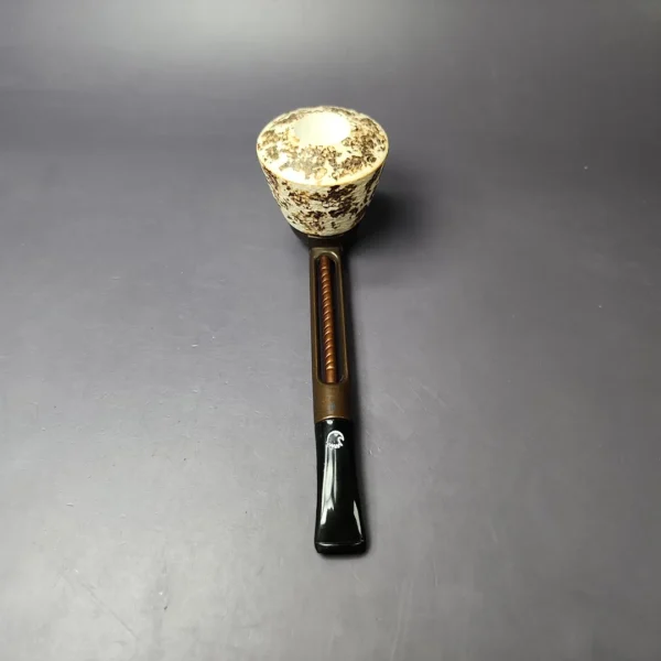 Falcon Extra with MBSD Meerschaum Rustic Dublin Block Meerschaum Bowl Pipe, New - Image 6