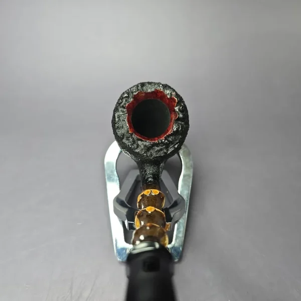 Chris Asteriou 2018 Sandblasted Peewit w/ Bamboo Estate Briar Pipe, Unsmoked - Image 6