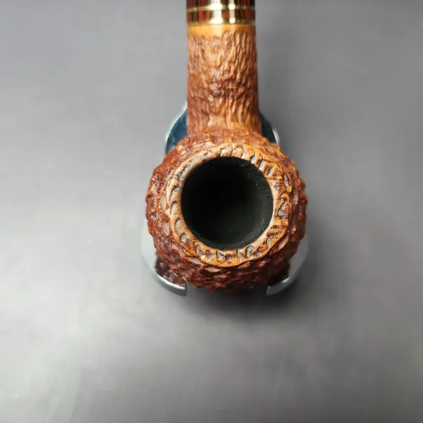 Savinelli Mediterranea 673 KS Rusticated Bulldog Estate Briar Pipe, Italian Estates - Image 6