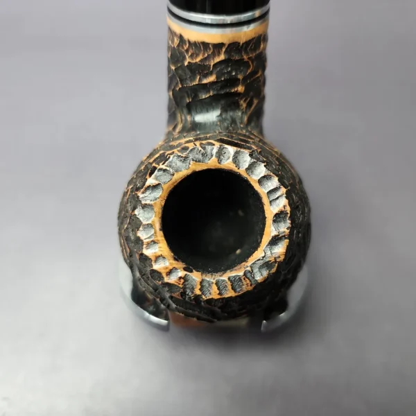 Peterson Dublin Filter XL02 Rusticated Apple Briar Pipe, Fishtail, New, 9mm - Image 6