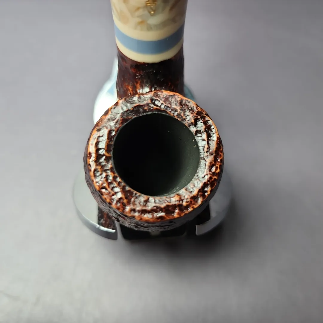 Savinelli Sasso 614 Rusticated Oom Paul Briar Pipe, New, 6mm - Image 6