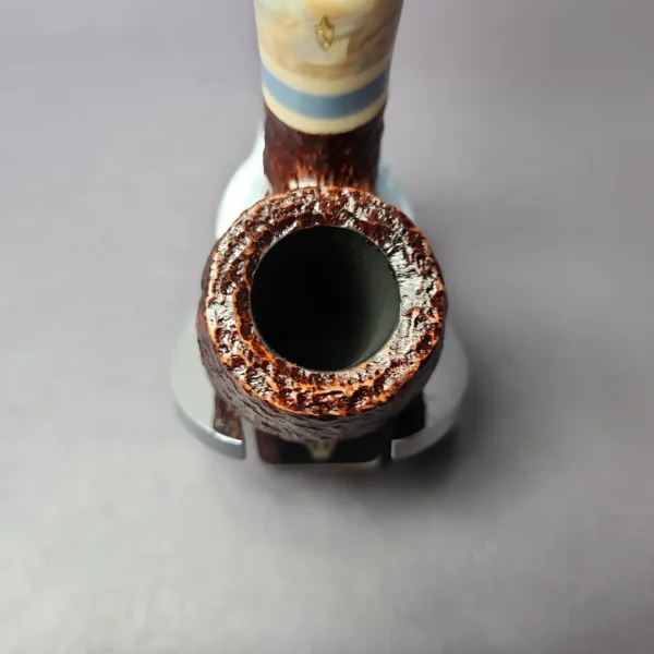 Savinelli Sasso 614 Rusticated Oom Paul Briar Pipe, New, 6mm - Image 6