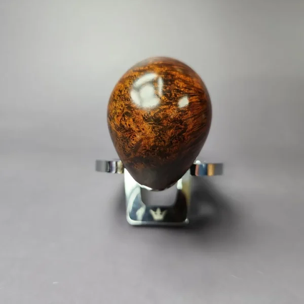 C-Pipe Smooth Nosewarmer Egg w/ Horn Handmade Briar Pipe, New - Image 6