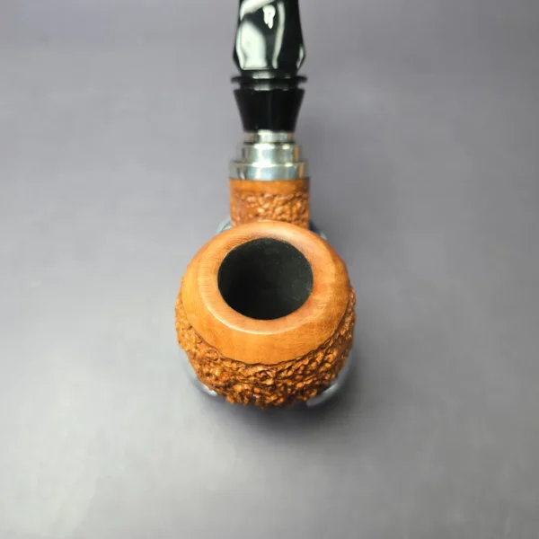 Rinaldo Skipper YYYY (3) Rusticated Acorn w/ Silver Estate Briar Pipe, Italian Estates - Image 6