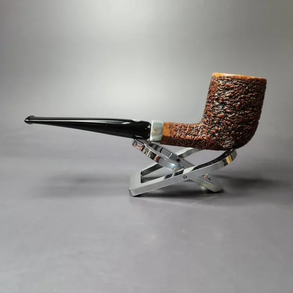 Mastro de Paja 0B Rusticated Billiard w/ Silver Estate Briar Pipe, Italian Estates - Image 6