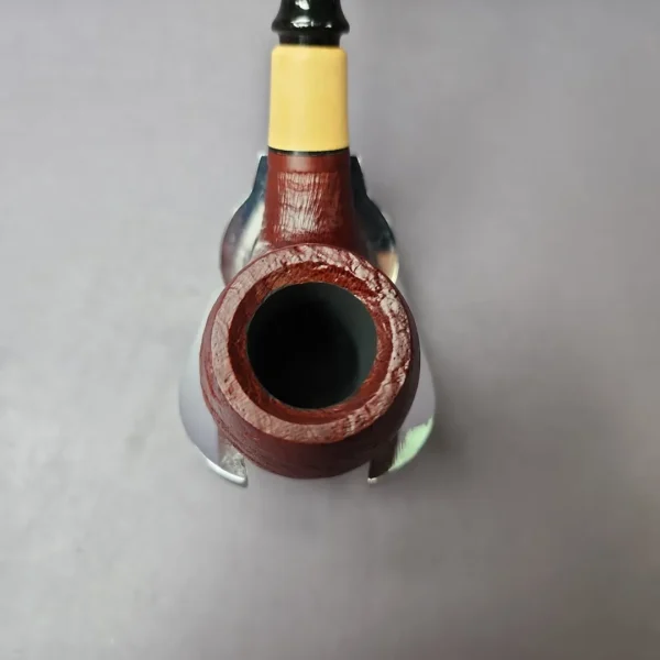 MBSD Briars by Piero Vitale Sandblasted Brandy w/ Olivewood Briar Pipe, New - Image 6