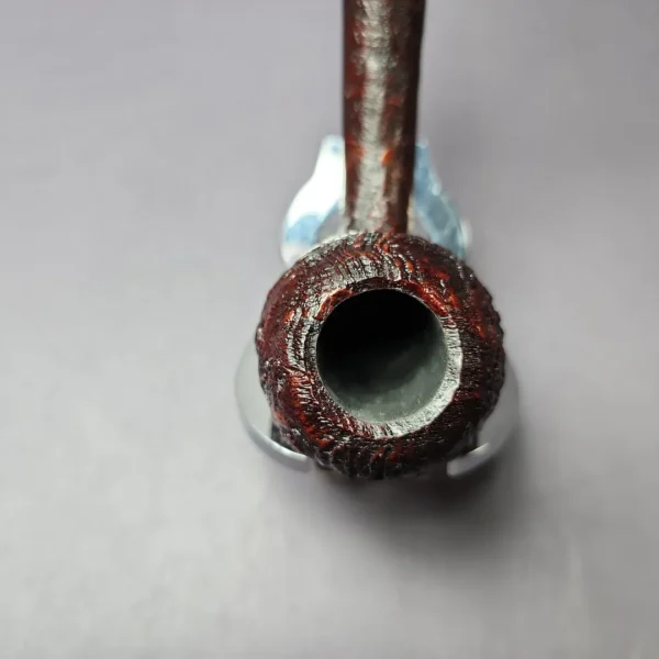 HS Studio Sandblasted Long Shank Peewit w/ Boxwood Estate Briar Pipe, Unsmoked - Image 6