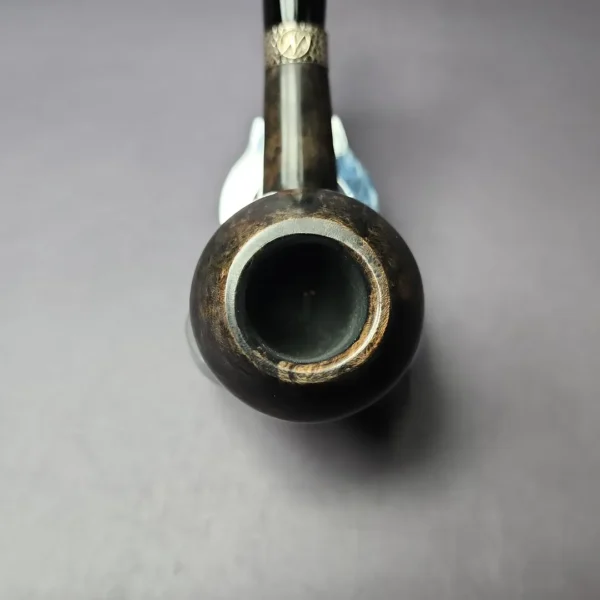 Nording Silver Classic Smooth Rhodesian Horn Estate Briar Pipe, Unsmoked - Image 7