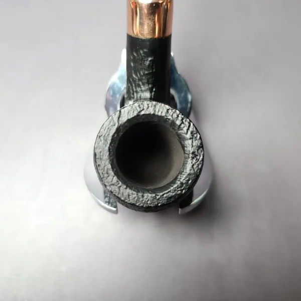4th Generation Klassisk 401 Sandblasted Bent Billiard Estate Briar Pipe, Unsmoked - Image 7
