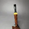 HS Studio Sandblasted Long Shank Blowfish w/ Boxwood Estate Briar Pipe, Unsmoked - Image 7