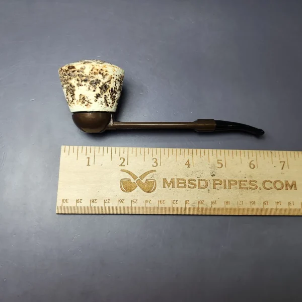 Falcon Extra with MBSD Meerschaum Rustic Dublin Block Meerschaum Bowl Pipe, New - Image 7