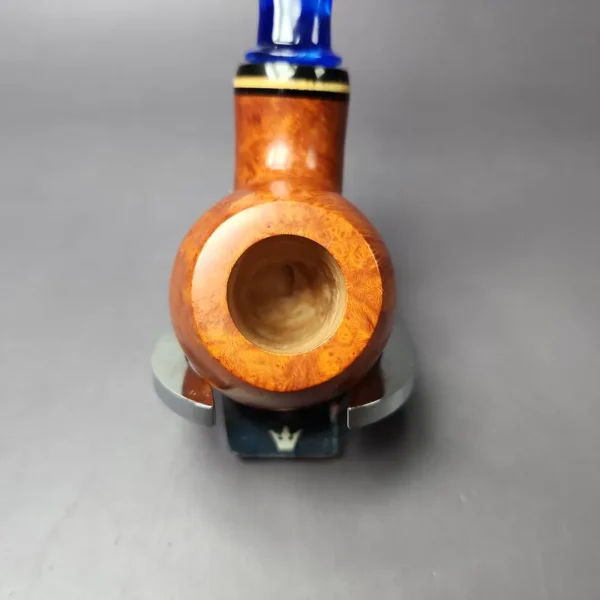 Mina Pipes Smooth Reverse Calabash Apple w/Boxwood Estate Briar Pipe, Unsmoked - Image 7