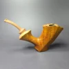 SU Pipes Golden Sandblasted Freehand Handmade Sandblasted Briar Pipe, New - Image 7