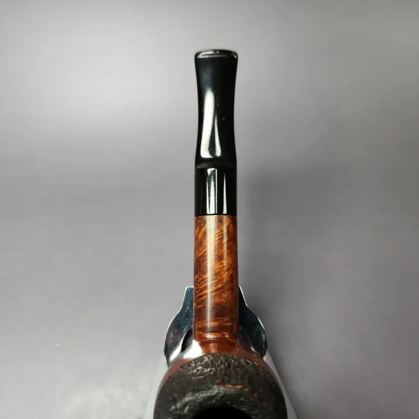 WO Larsen Partially Rusticated Brandy Estate Briar Pipe, Danish Estates - Image 7