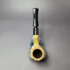 Spiral Carved Billiard Estate Block Meerschaum Pipe w/ Case, Turkish Estates - Image 7