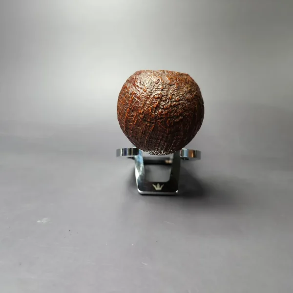 HS Studio Sandblasted Long Shank Apple Estate Briar Pipe, Unsmoked - Image 7