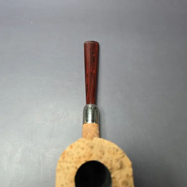 Pipe Tristan XL Natural Sandblast Dublin Sitter w/ Silver Handmade Briar Pipe, New - Image 7
