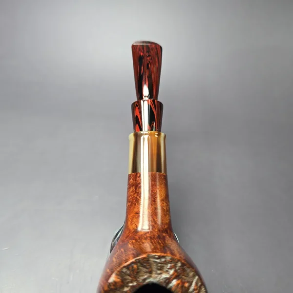 LCS Briars 2024 3 Star Smooth Apple w/ Horn Estate Briar Pipe, English Estates, 9mm - Image 7