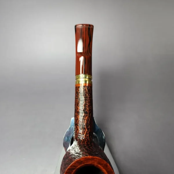 Caesare Barontini Padua 02 Sandblasted Lovat Estate Briar Pipe, Unsmoked, 9mm - Image 7