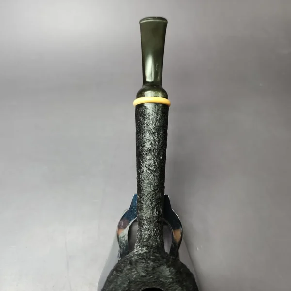 HS Studio Sandblasted Long Shank Acorn w/ Boxwood Estate Briar Pipe, Unsmoked - Image 7