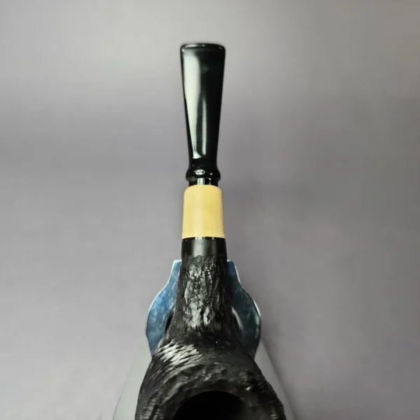 MBSD Briars by Piero Vitale Rusticated Billiard w/ Boxwood Briar Pipe, New - Image 7