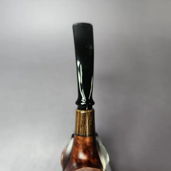 MBSD Briars by Piero Vitale Smooth Brandy w/ Zebrawood Briar Pipe, New - Image 7