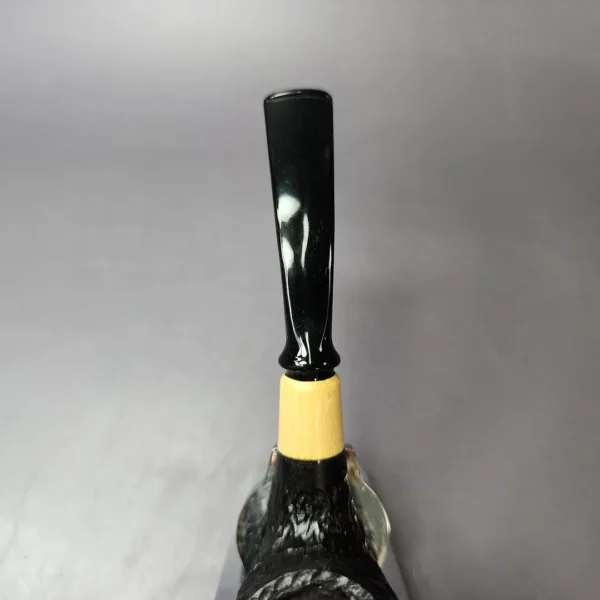 MBSD Briars by Piero Vitale Rusticated Brandy w/ Olivewood Briar Pipe, New - Image 7