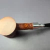 RD Pipes by Ron Powell XL Sandblasted Silver Spigot Poker Strawberry Briar Pipe, New - Image 7