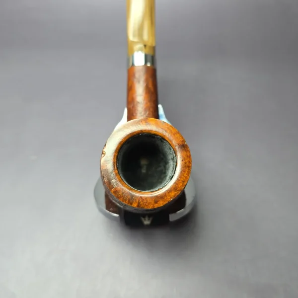 RD Pipes by Ron Powell Sandblasted Brandy w/ Silver Briar Pipe, New - Image 7