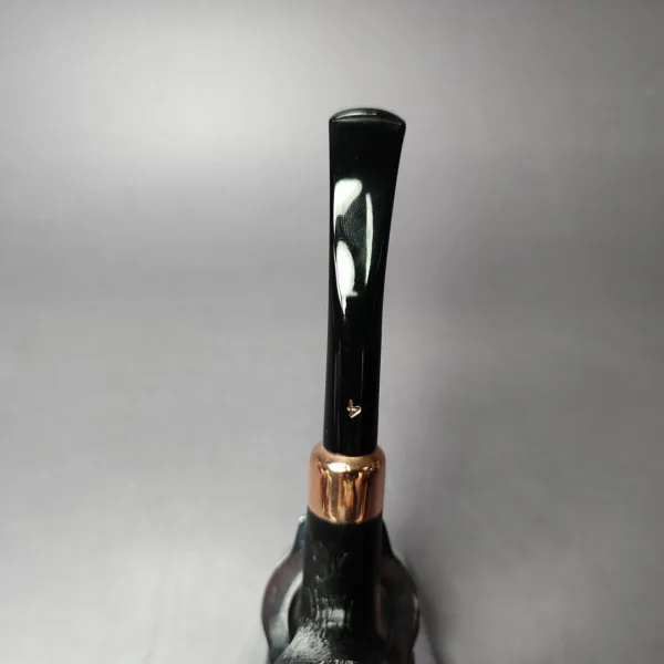 4th Generation Klassisk 401 Sandblasted Bent Billiard Estate Briar Pipe, Unsmoked - Image 8
