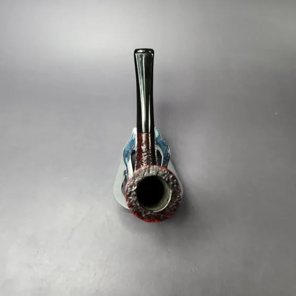 Tsuge Topper Sandblasted "Chimney" Stack Estate Briar Pipe, Japanese Estates - Image 8