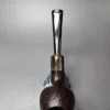 Mina Pipes Sandblasted Belge w/ Horn Estate Briar Pipe, Unsmoked - Image 8