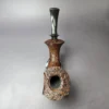 HS Studio Magnum Sandblasted Asymmetric Horn Estate Briar Pipe, Unsmoked - Image 8