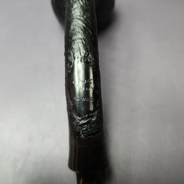 HS Studio Sandblasted Long Shank Peewit Estate Briar Pipe, Unsmoked - Image 8
