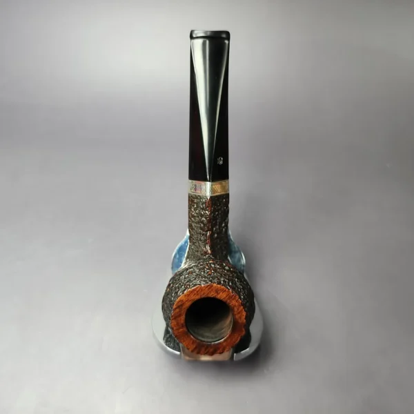 Elwood (by Ferndown) Bark Bulldog w/Silver Estate Briar Pipe, English Estates - Image 8
